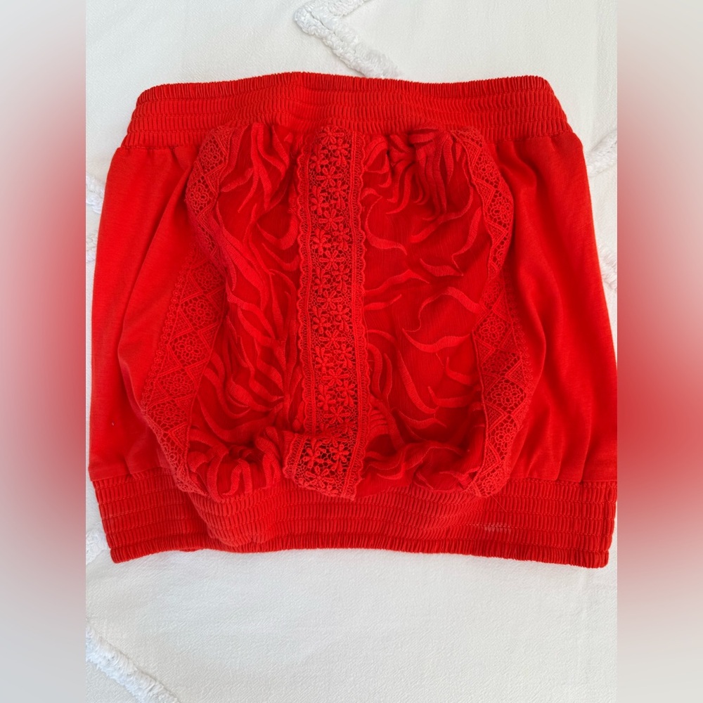 anthropology red tube top